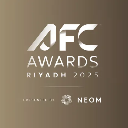 Promotional image for the AFC Awards Riyadh 2025 live event.
